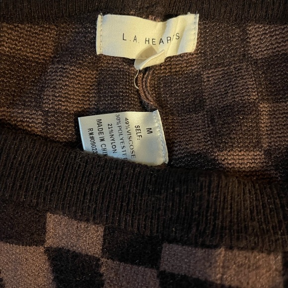 Pacsun L.A hearts checkered flare pants size Medium NWOT - Picture 2 of 2